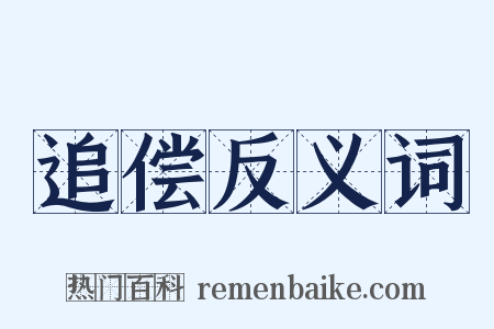 追偿反义词是什么意思的图片